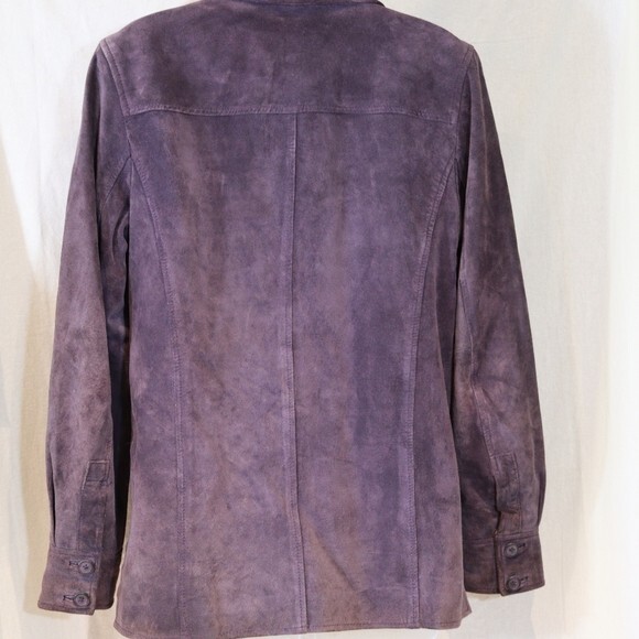 Valerie Stevens purple leather Jacket Med - Picture 5 of 7